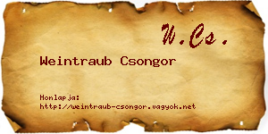 Weintraub Csongor névjegykártya